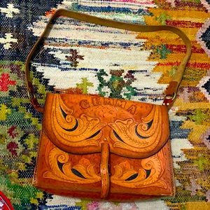 **SOLD** Genuine Leather, handmade purse. Beautiful!